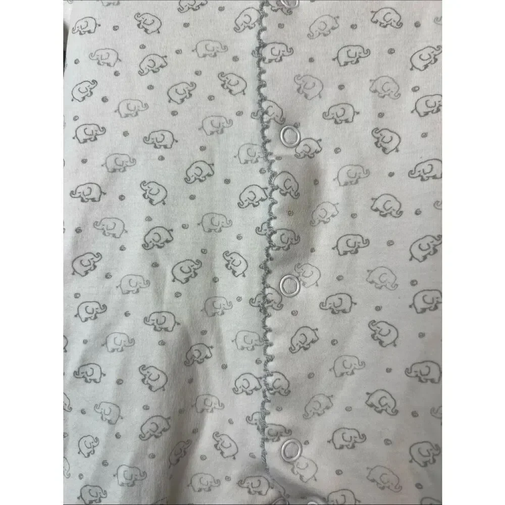 Kissy Kissy Pima cotton baby elephant print footie Newborn